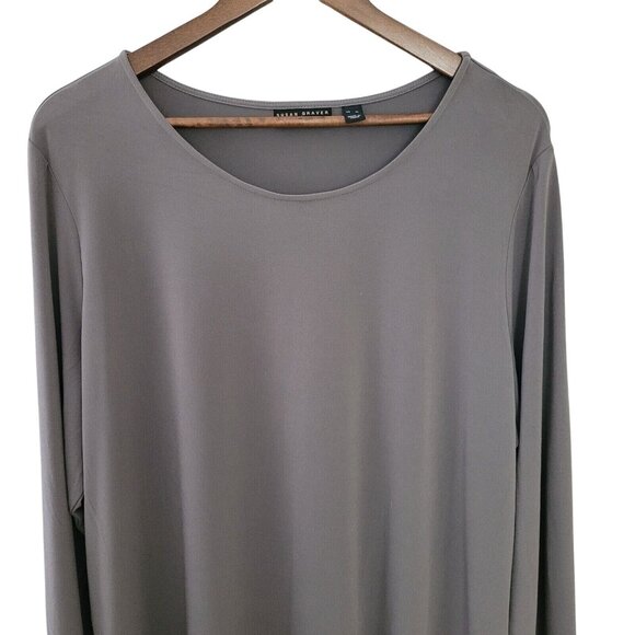 Susan Graver Artisan Asymmetrical Tunic Womens Size 1X Rhinestone Embellished - Picture 5 of 8